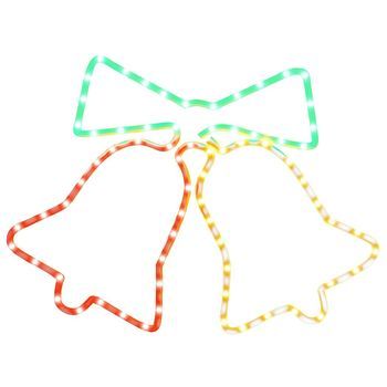 Figura De Campanas De Navidad Con 72 Leds 50x56 Cm Vidaxl