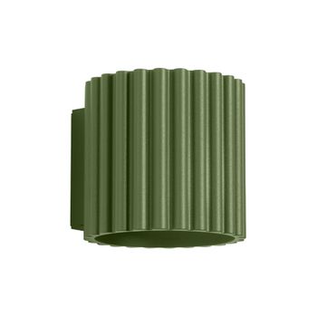 Lámpara de pared verde oliva aluminio alt. 10 cm