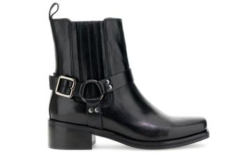 botines de piel con espuela black 40