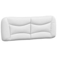 cabecero de cama  panel de cabecera  decoracion de pared acolchado cuero sintetico blanco 140 cm