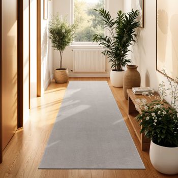 Alfombra Calissa plata 80x300 cm