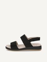 caprice sandal black made of leather without heel size 41