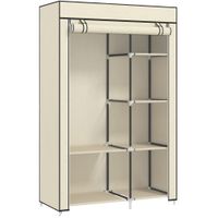 armario de tela 103x43x1625 cm crema