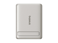 powerbank - baseus picogo ultra-mini magnetic 5000mah 20w carga ultrarrapida inalambrica qi2 usb-c con cable universal blanco titanium