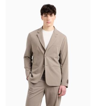 A|X Armani Exchange para hombre. XM000345AF10897U6107 Americana Single beige (36), Casual, Poliéster