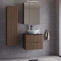conjunto de muebles con lavabo paneles de melamina y de mdf madera