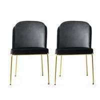 set 2 sillas dor 103 v2 dorado negro