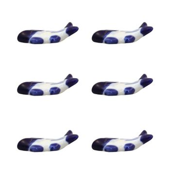 Porta cuchillos ballenas de porcelana - lote de 6