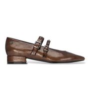 carmela para mujer 16429802-taupe zapatos de piel 164298 marron 37 1 a 3cm hebilla casual clasico charol