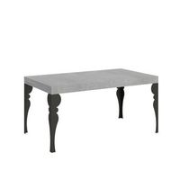 mesa extensible 90x160420 cm paxon cemento estructura antracita