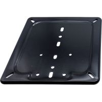base de matricula motocicleta moderna acero negro