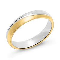 anillo de hombre de plata 925 parcialmente dorado y acabado mate