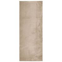 alfombra de pelo corto suave lavable huarte arena 80x200 cm vidaxl
