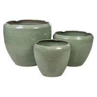 set 3 macetones porcelana