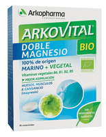arkopharma arkovital doble magnesio bio 30 comprimidos