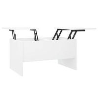 mesa de cafe - mesa de centro madera de ingenieria blanco 80x50x425 cm
