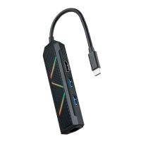nanocable hub 5 en 1 usb-c a usb-ausb-chdmirj45pd 100w