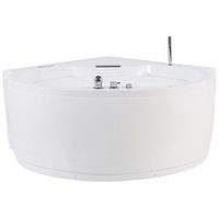 banera de hidromasaje esquinera de acrilico sanitario blanco con led r 150 cm redonda moderna milano
