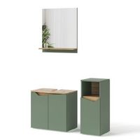 conjunto de muebles de bano marelle 3 piezas con armario midi vicco