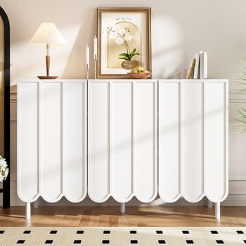 Aparador - Mueble Para Salón Y Comedor - Mdf - Blanco (120x35x80cm)