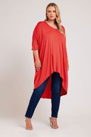 yours london tunica naranja extralarga mujer curvy y tallas grandes yours london