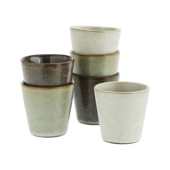 Juego de 4 tazas de cerámica multicolor
