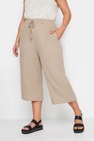 yours culottes beige de estamena de algodon mujer curvy y tallas grandes yours