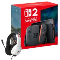 nintendo switch 2 79 fullhd hdr 120hz 256gb azulrojo  turtle beach airlite fit headset auricular