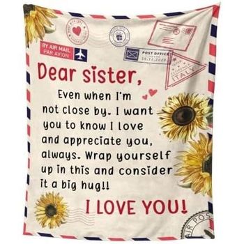 Manta de Franela, Mantas para Sofá, Manta de Franela para Cama, Manta de Regalo para Hermanas, Blanket Regalo para Navidad, Cumpleaños, Acción de Gracias, Graduación