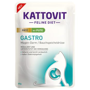 Kattovit Gastro Paté 30 x 85 g - Pack Ahorro - con pavo