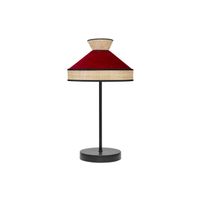 fabrilamp lampara sobremesa con acabado naturalrojo fabrizio