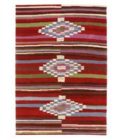 azteca 193 - alfombra de estilo etnico de pura lana virgen