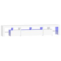 mueble de tv con luces led blanco 230x365x40 cm vidaxl