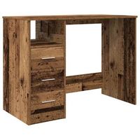 escritorio de madera ingenieria madera envejecida 102x50x76 cm vidaxl