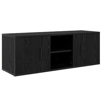 Gabinete De Tv 100 X 31,5 X 35 Cm Roble Negro Vidaxl