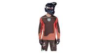 maillot fox flexair elevated de manga larga marron corail