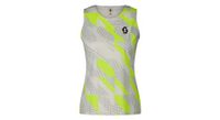 camiseta de tirantes scott rc run gris amarillo para mujer