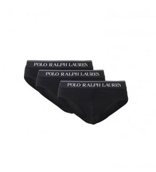 Polo Ralph Lauren para hombre. 714835884002 Pack de 3 Slips negro (M), Homewear, Algodón