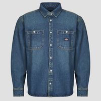 dickies camisa manga larga mechanic denim shirt ls khaki tinted blue para hombre