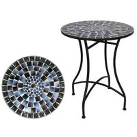 mesa de jardin redonda mosaico kolner o60x71cm