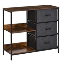 comoda de tela 80x29x71 cm gris oscurogris carbon