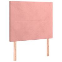 cabecero accesorio para dormir mueble de dormitorio 2 piezas 100 x 5 x 7888 cm tela terciopelo rosa tdl0206214