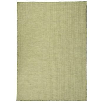 Alfombra De Exterior De Tejido Plano Verde 160x230 Cm Vidaxl