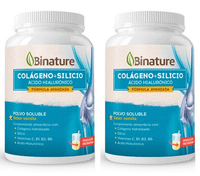 binature colageno silicio y acido hialuronico  bote vainilla 2x368 gr