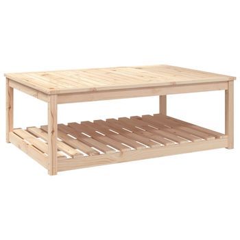 Mesa De Jardín | Mesa De Exterior Madera Maciza Pino 121x82,5x45 Cm