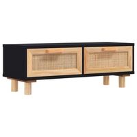 mesa de centro 40x80x30 cm madera tratada madera maciza de pino - negro