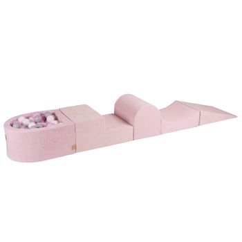 Meowbaby Parque Infantil De Espuma Con Piscina De Bolas, Rosa Epolvado : Blanco/gris/rosa Pastel, 100 Pcs