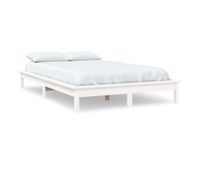 estructura de cama madera maciza de pino blanco 120x200 cm