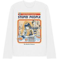 steven rhodes camiseta manga larga lets find a cure for stupid people para mujer