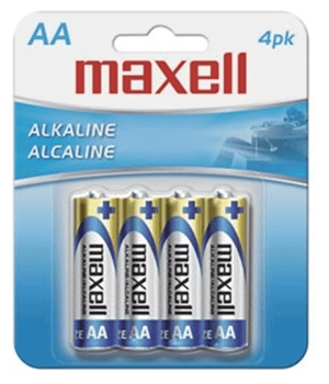 PILAS AA MAXELL LR06-B4 1.5V BLISTER 4 UNIDADES (ecotasas incluidas)